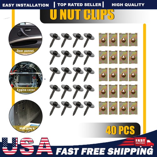 40x body bolts nut - &, u-nut
